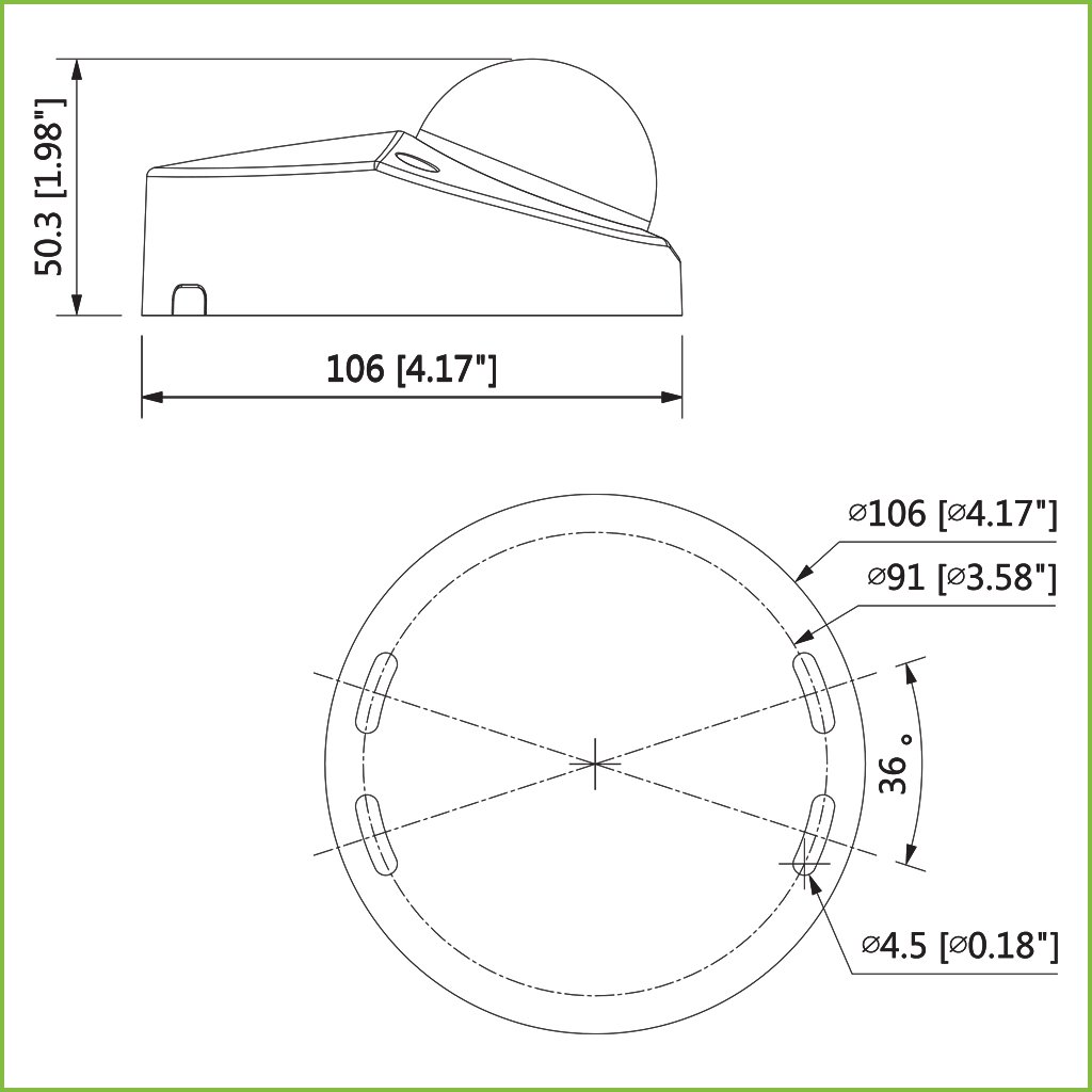 Domo HDCVI 4EN1 2M 1080P DN ICR WDR Starlight IR20m 0Lux 2.8mm IP67 IK10 MIC - Imagen 2