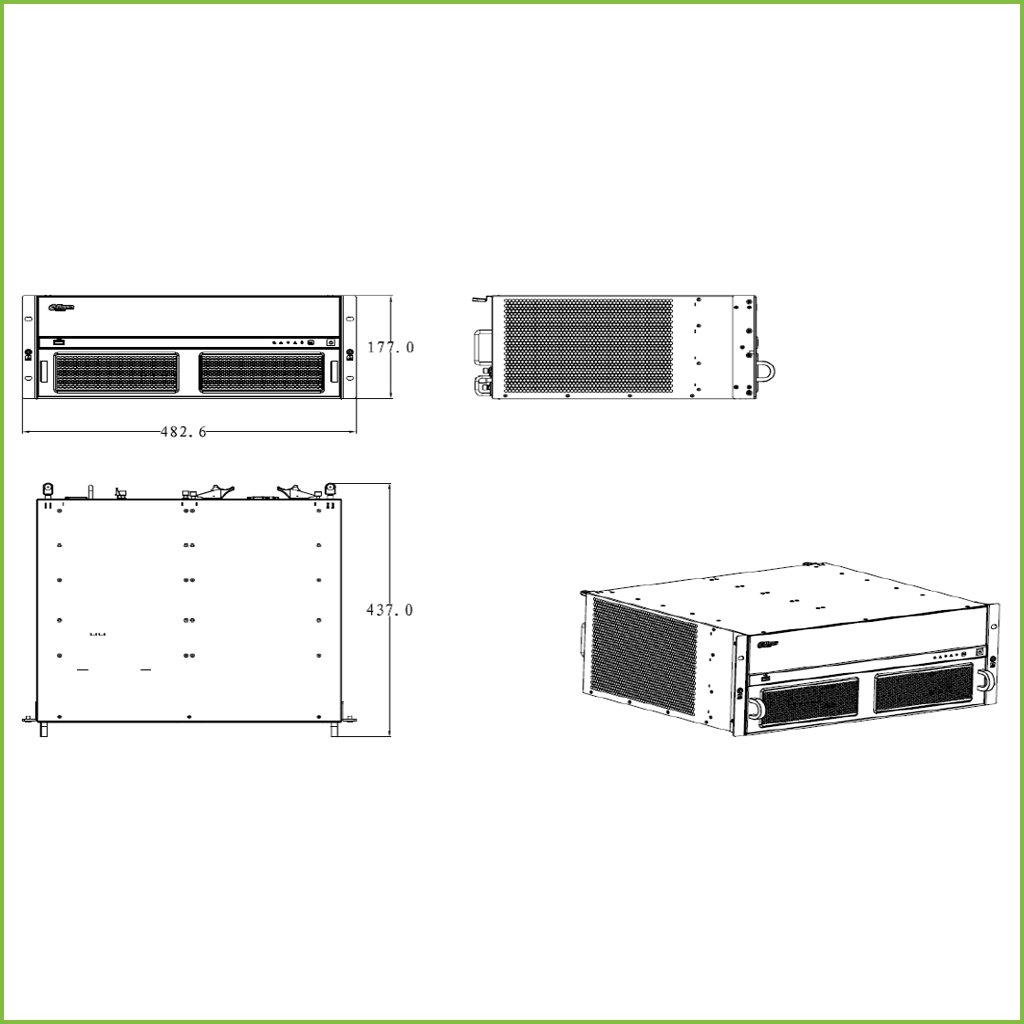Matriz de Vídeo configurable 19" 4U con 10 slots para tarjetas E/S - Imagen 3