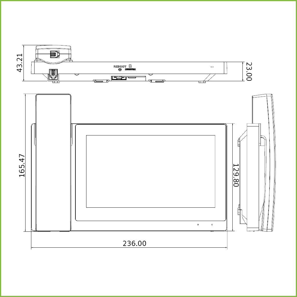 Monitor Interior 7" de Superficie para Videoportero IP Pantalla Táctil PoE SD 6E 1S Alarma Blanco - Imagen 2
