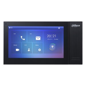 Dahua Monitor Interior 7" de Superficie para Videoportero IP PoE SD 6E 1S Alarma Negro