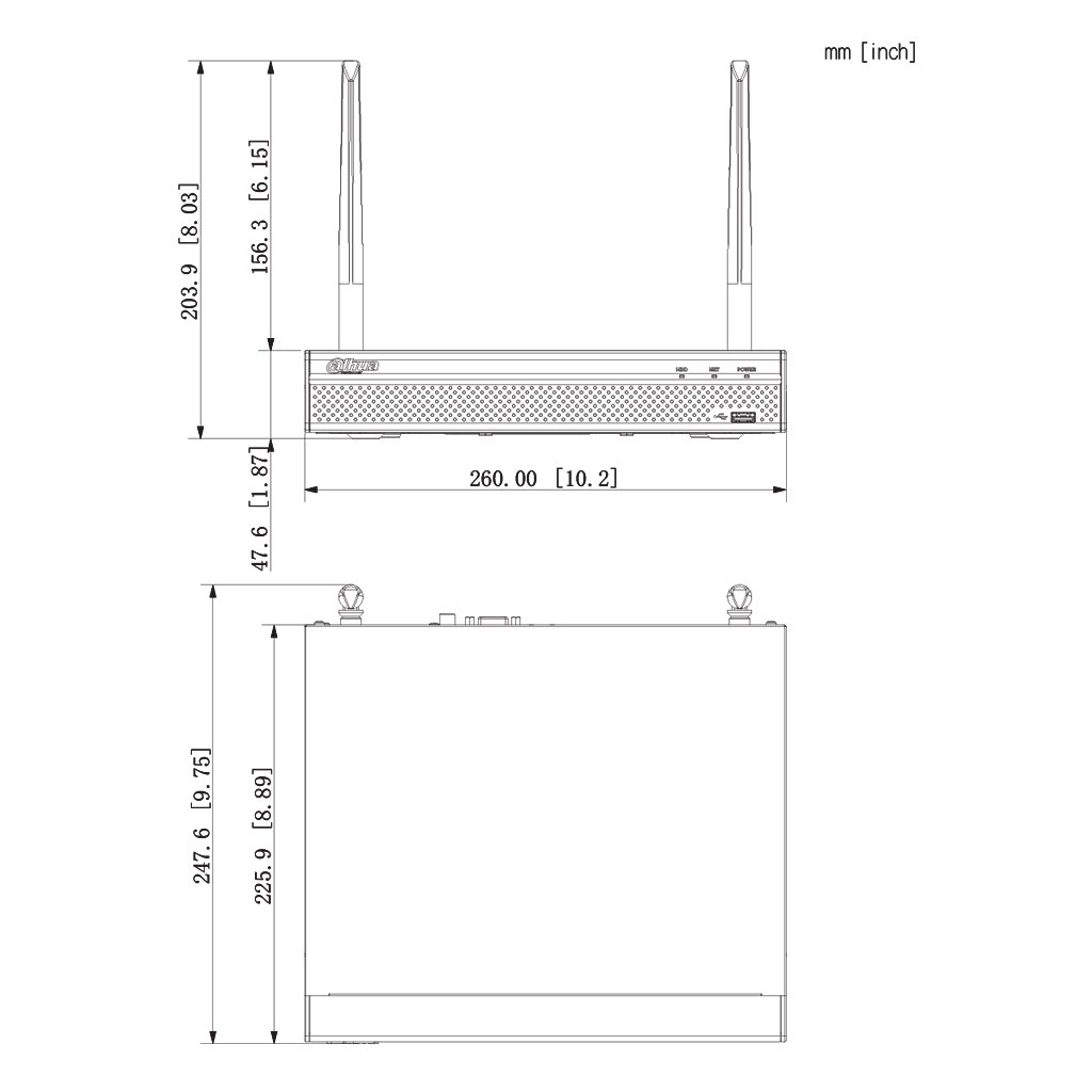 NVR 8ch 40Mbps H265 HDMI 1HDD WiFi Antena Dual - Imagen 4