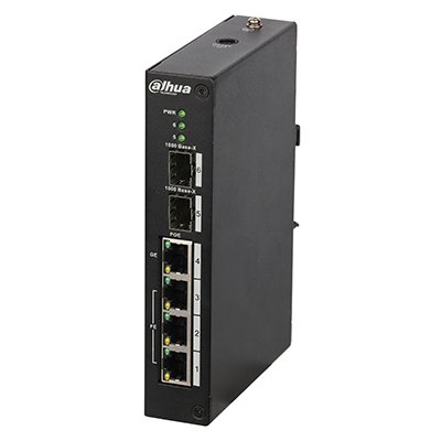 Dahua Switch Rango Temp Extendida PoE 3 puertos 10/100 + 1 puerto Gigabit + 2SFP 120W 802.3at Gestionable Layer2