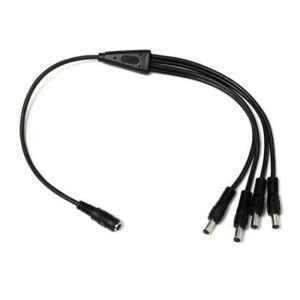 DrUTP Cable para distribución de Alimentación DC JACK 1 entrada Hembra a 4 salidas Macho