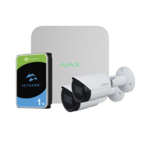 Global Kit Videovigilancia Ajax-Dahua compuesto por: 1 NVR 8ch Ajax + 2 Cámaras Dahua Tubulares 2MP 2.8mm + 1 HDD SATA 1TB