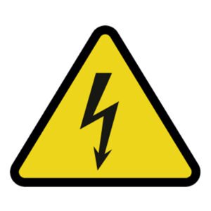 IMPLASER Pegatina riesgo eléctrico 9cm