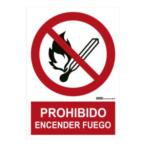 IMPLASER Señal prohibido encender fuego 29