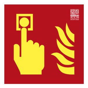 IMPLASER Señal pulsador de alarma Clase A 42x42cm. 20m