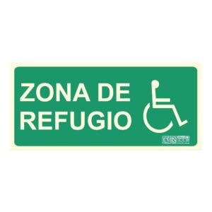 IMPLASER Señal zona de refugio 32x16cm