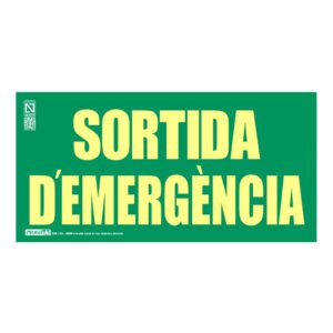 IMPLASER Senyal sortida d'emergència en català Clase A 29