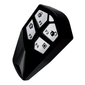 INIM Mando 4 botones config. Bidirec. 6 leds. Color Negro. Requiere pila CR2032 (inc.) Grado 2