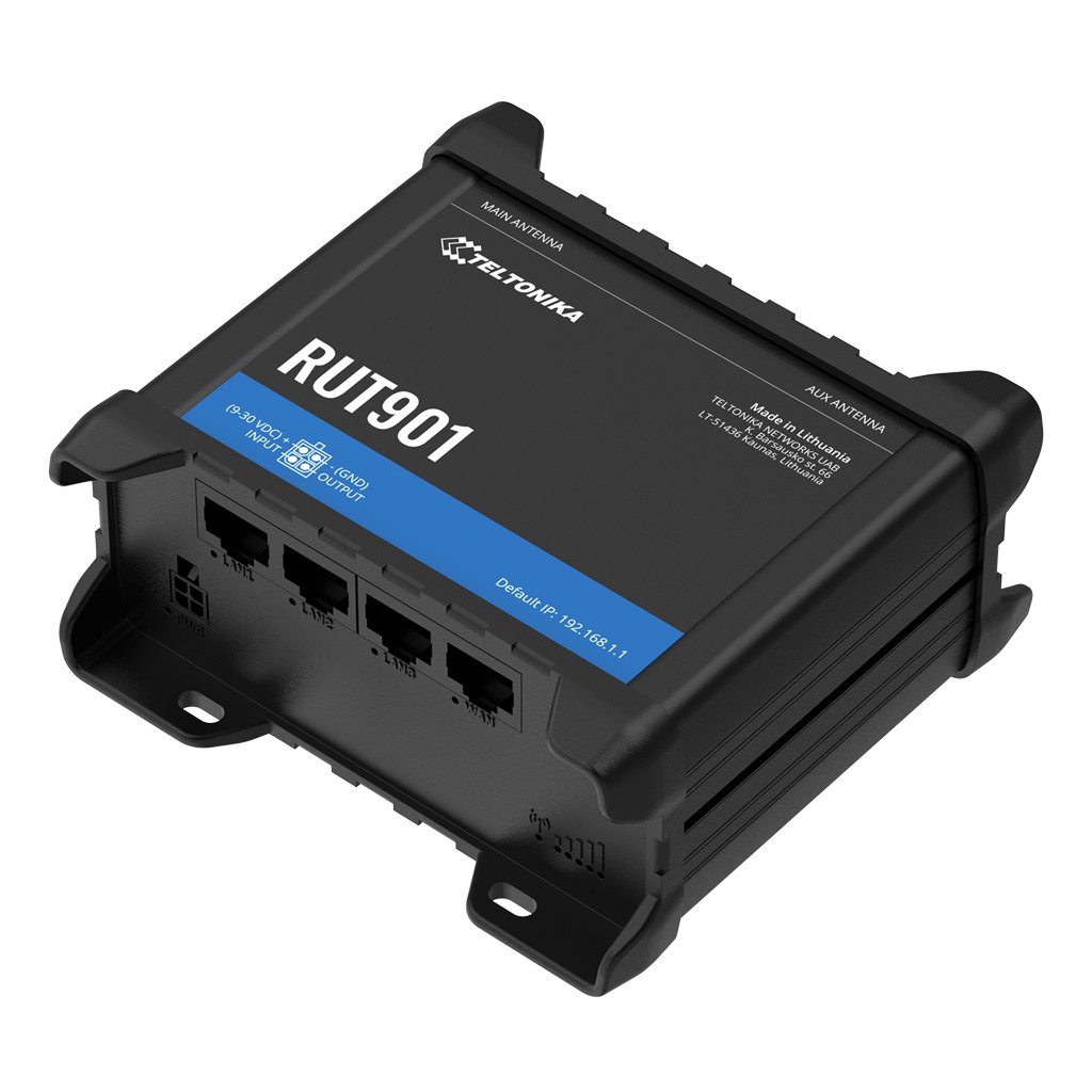 Teltonika Router Teltonika Industrial 4G LTE 2xSIM Wi-Fi4 4xRJ45 1xDigital I/O