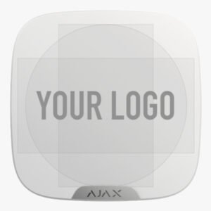 AjaxAjax Brandplate. Placa frontal personalizable para StreetSiren DoubleDeck. Color blanco. Pack de 10ud