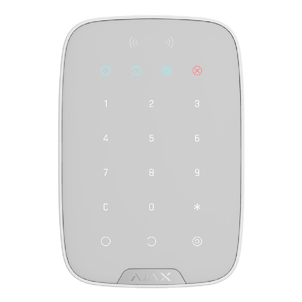 AjaxAjax KeyPad Plus Jeweller. Teclado táctil con lector inalámbrico. Color blanco