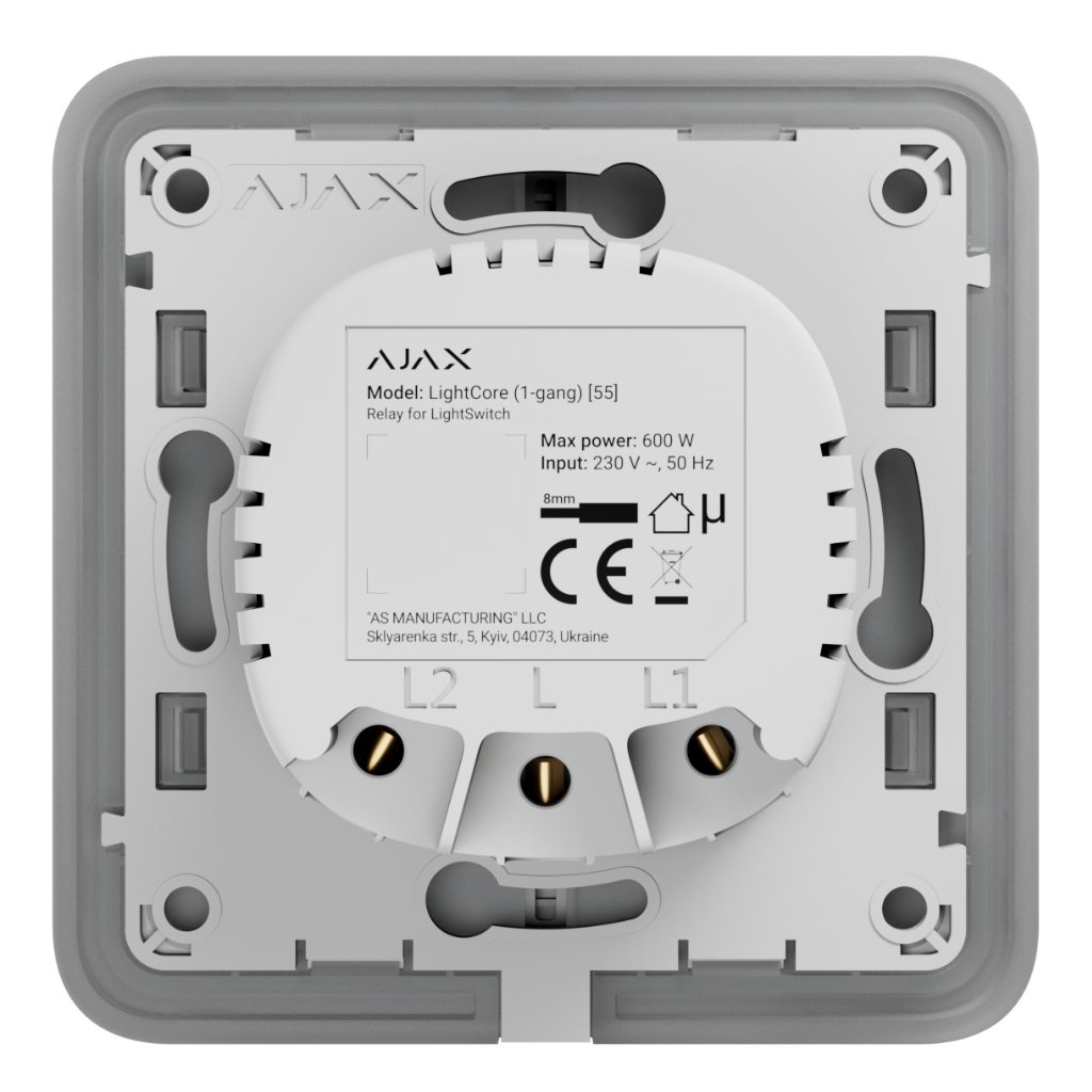 AjaxAjax LightSwitch LightCore 1-gang Jeweller. Interruptor Simple