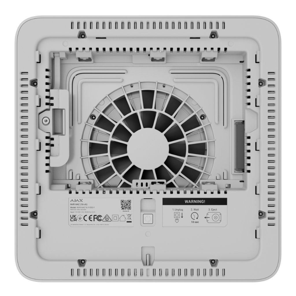 Ajax NVR HAC (16ch). Color Blanco - Imagen 4