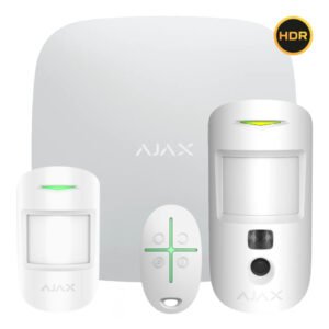 AjaxKit Ajax blanco. Hub 2 + MotionCam-HDR + MotionProtect + SpaceControl