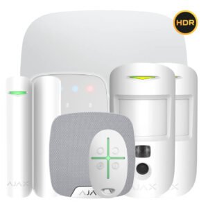 AjaxKit Ajax blanco. Hub2 + 2MotionCam HDR PHOD + DoorProtect Plus + SpaceControl + KeyPad + HomeSiren