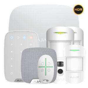 AjaxKit Ajax blanco. Hub2 + 2MotionCam HDR PHOD + MotionProtect + SpaceControl + KeyPad + HomeSiren