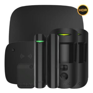 AjaxKit Ajax negro. Hub 2 4G + 2MotionCam-HDR + DoorProtectPlus + KeyPadCombi + Tag