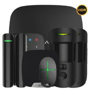 AjaxKit Ajax negro. Hub2 + 2MotionCam HDR PHOD + DoorProtect Plus + SpaceControl + KeyPad + HomeSiren
