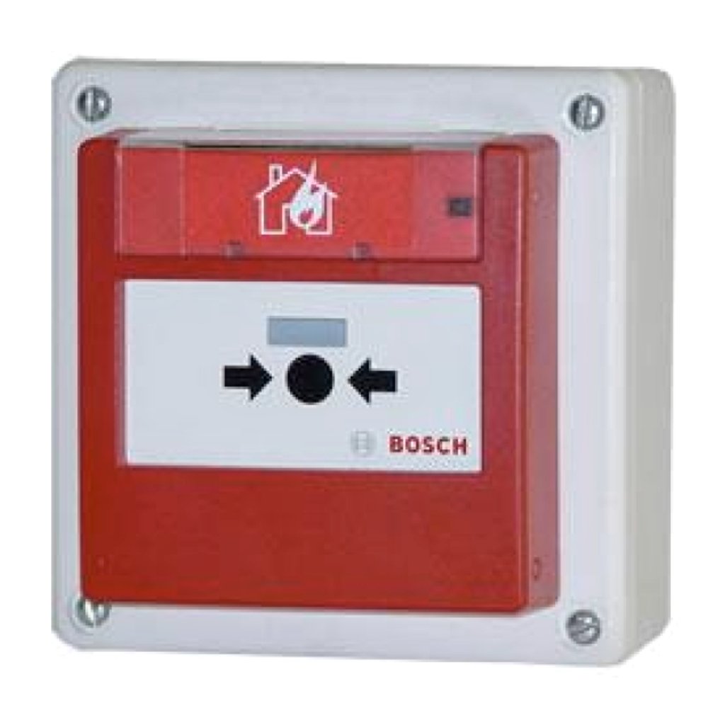 BOSCHPulsador alarma exterior rearmable. Montaje superficie. Color rojo