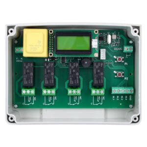 CDVIReceptor RF 433MHz de 4 relés con display LCD - 100 transmisores