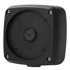 DahuaCaja conexiones impermeable cuadrada con anclaje circular en 4 puntos para IPC-MFW5241T2-E3-ASE-B. Color Negro