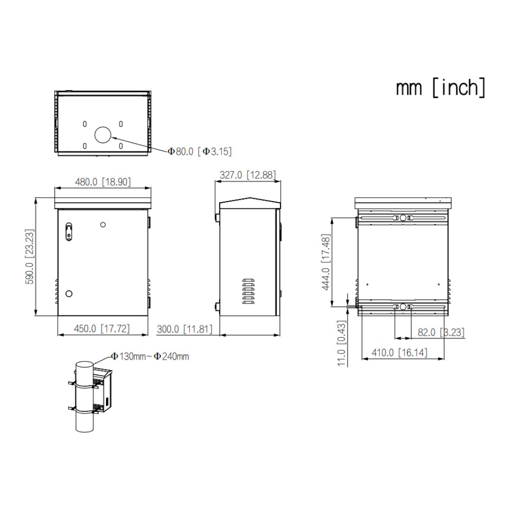 Caja de distribución de alimentación IP54 exterior anti-robo - Imagen 3