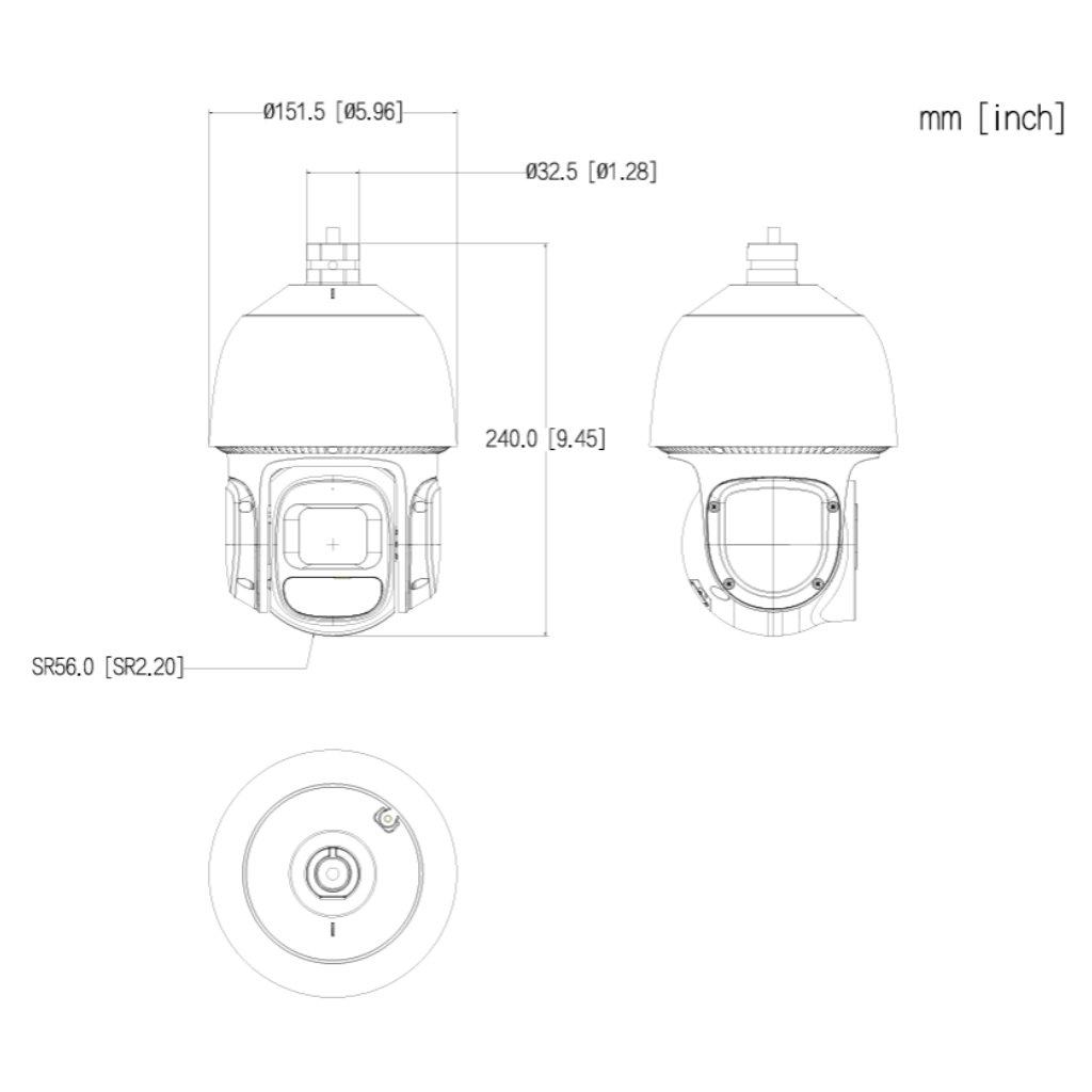 Cámara PTZ IP 4M H265 WDR Starlight IR80m 16x IP66 PoE AUDIO MIC E/S AI - Imagen 2