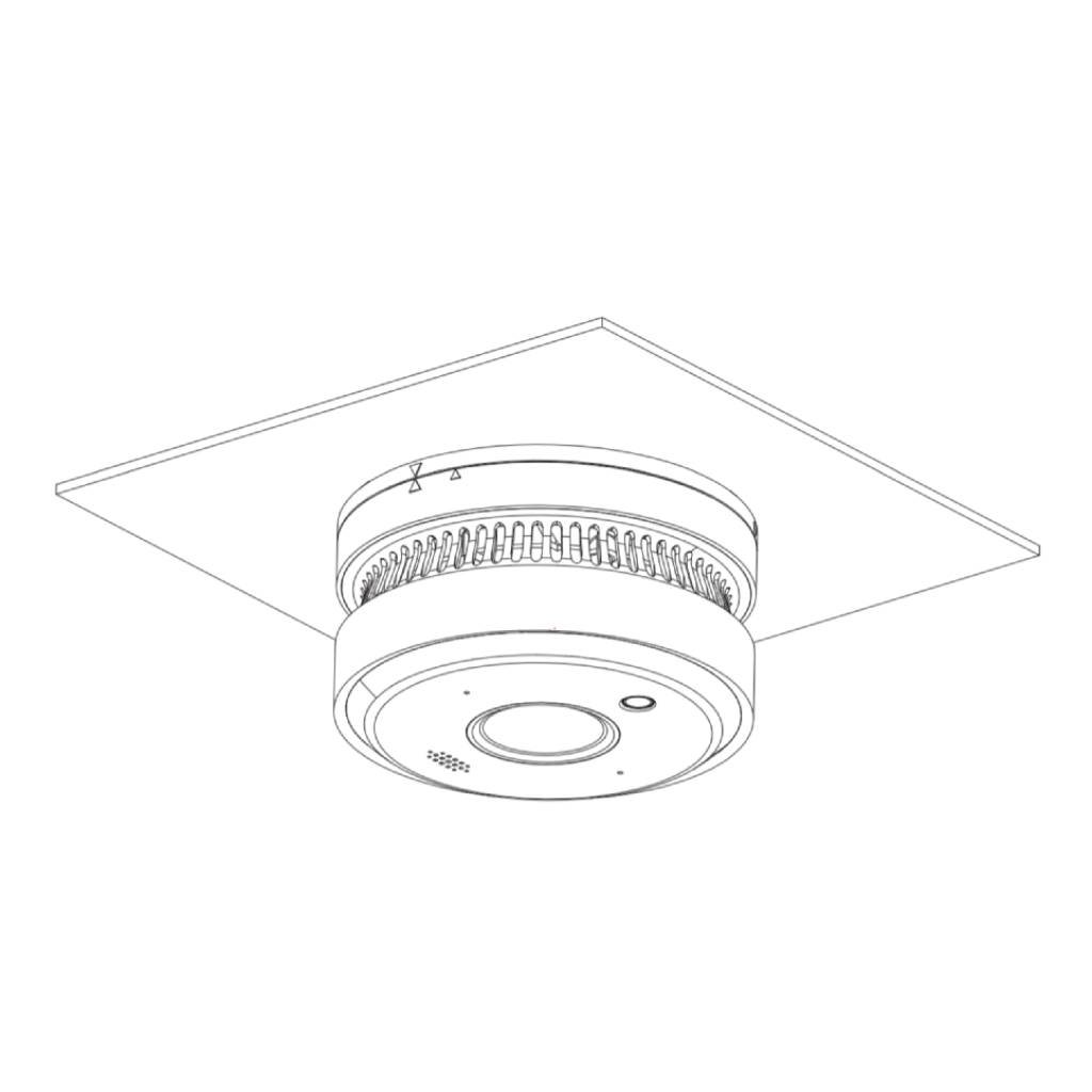Cámara circular IP 5M DN WDR90dB 3DNR IR20m 2.0mm AUDIO MIC E/S con detección de humo e incendio AI - Imagen 5