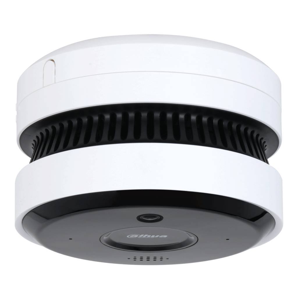 DahuaCámara circular IP 5M DN WDR90dB 3DNR IR20m 2.0mm AUDIO MIC E/S con detección de humo e incendio AI