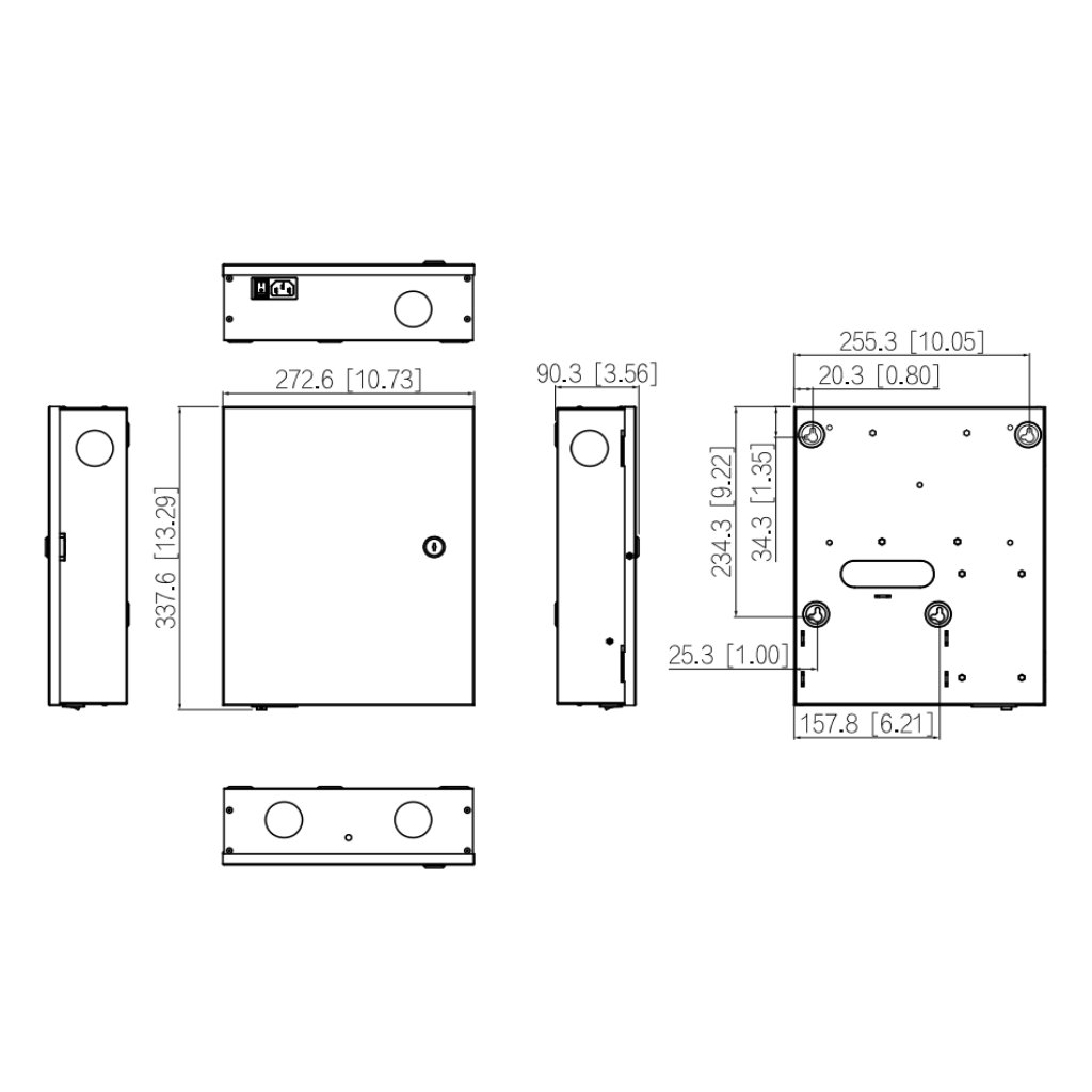 Controladora 2 Puertas / 1 Dirección en Caja Metálica IP Wiegand RS-485 - Imagen 2