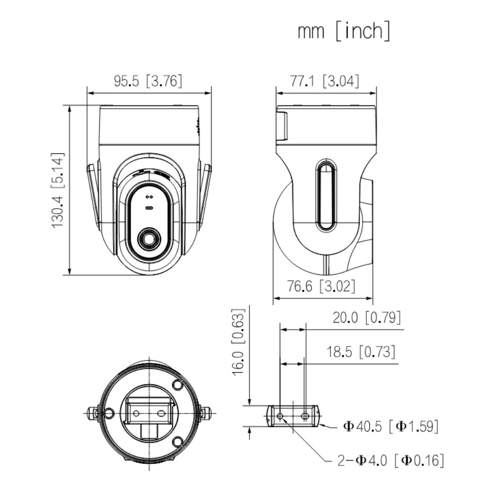 Cubo PT IP H265 4M DN IR10m 4mm WiFi SD 5V MIC/Altavoz - Imagen 5