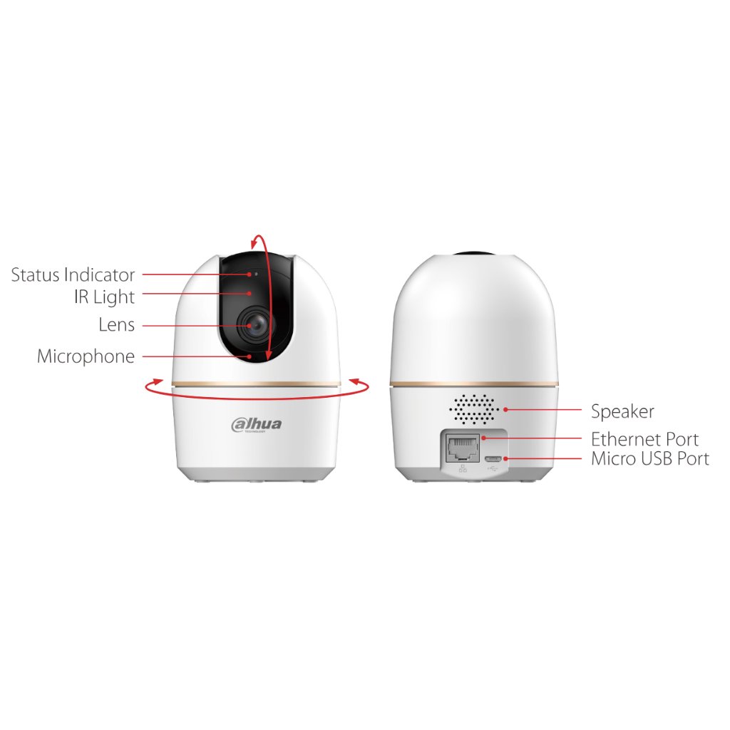 Cubo PT IP H265 5M DN IR10m 2.8mm WiFi Audio SD 5V MIC - Imagen 4