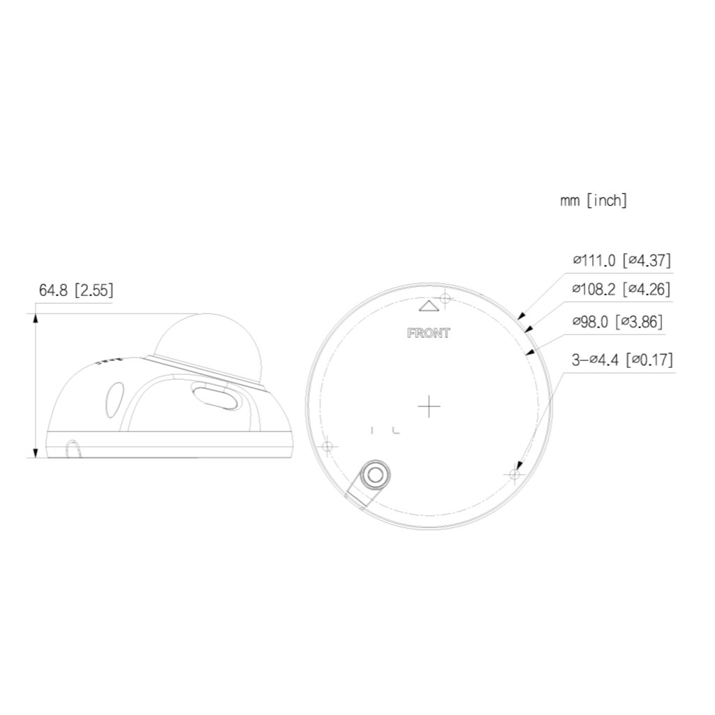 Domo IP H265 6M WDR Iluminación Dual LED30m/IR30m 2.8mm IK10 IP67 PoE MIC AUDIO E/S AI - Imagen 2