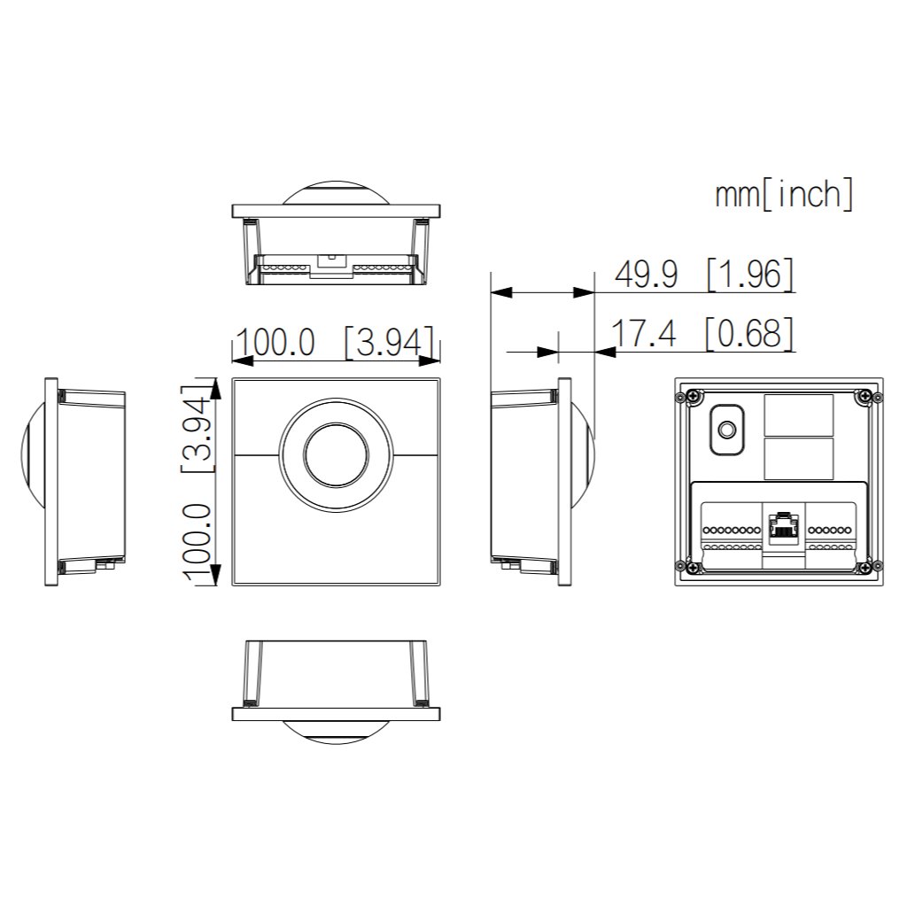 Estación Exterior Modular para Videoportero IP con Cámara y 1 Botón para Series VTO4202F-X. Bucle de inducción auditiva - Imagen 3