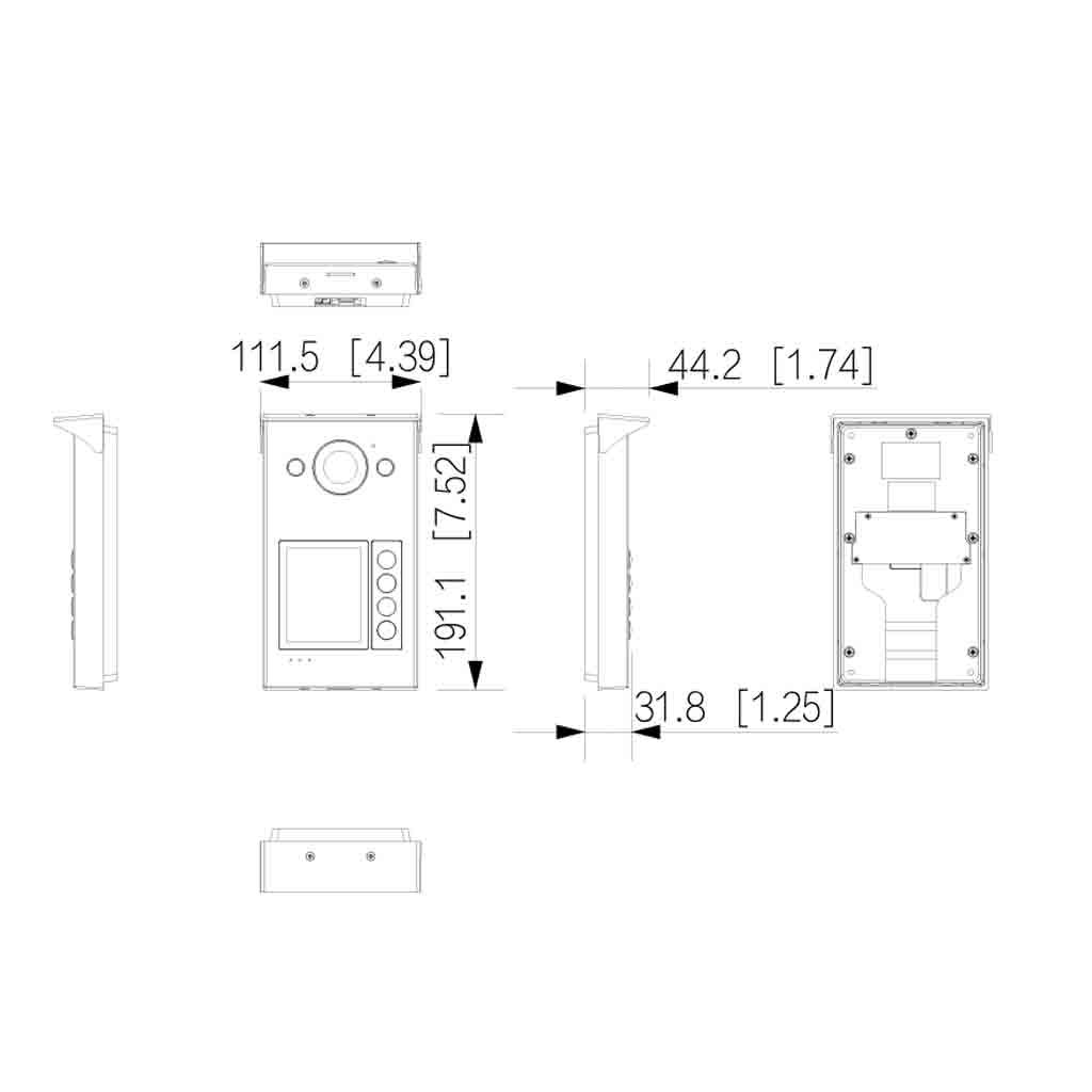 Estación Exterior para Videoportero IP WiFi PoE con Cámara 2MP IP65 IK08 Mifare 125º - Imagen 3