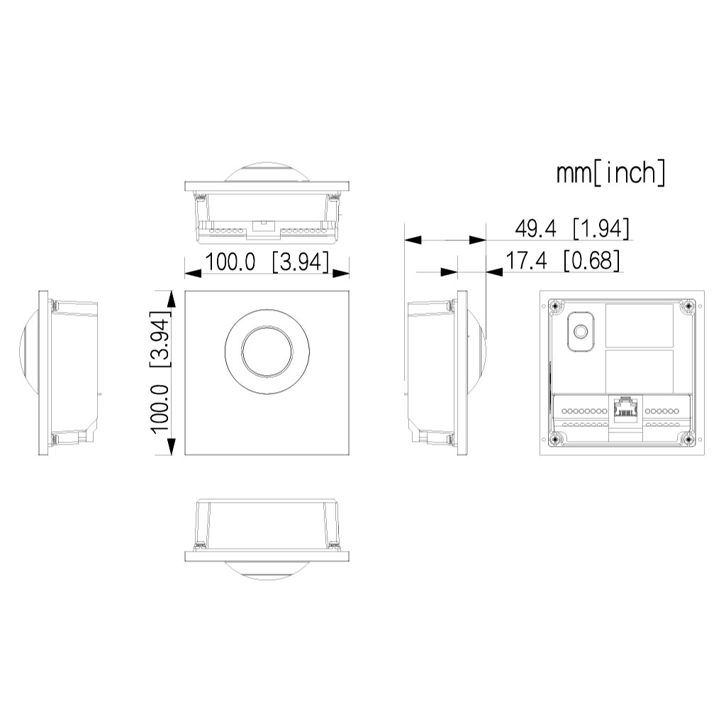 Exterior Modular para Videoportero IP con Cámara y 1 botón para Series VTO4202F-X. Color negro - Imagen 3