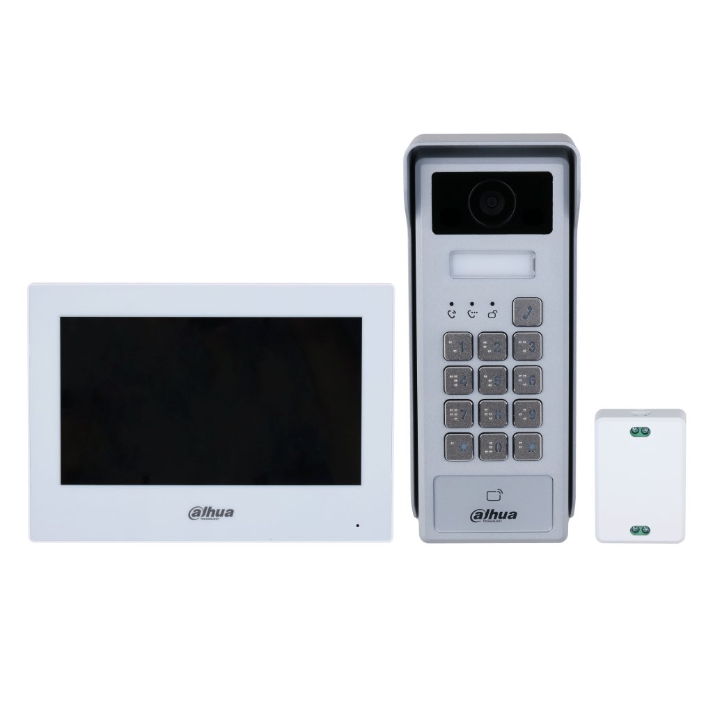 DahuaKit Videoportero híbrido WiFi / 2-hilos IP exterior para Superfície + monitor interior