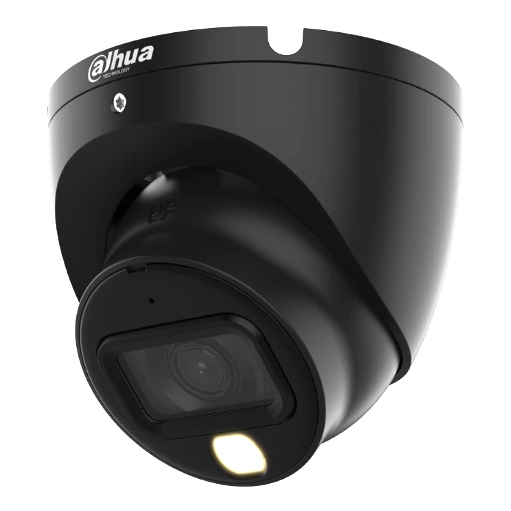 DahuaMiniDomo HDCVI 4EN1 2M 1080P Iluminación Dual LED20m/IR20m 2.8mm IP67 MIC Color negro