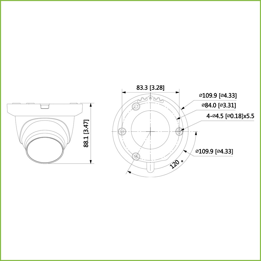 MiniDomo HDCVI 4EN1 2M 1080P WDR Starlight IR30m 2.8mm IP67 Quick-to-install. Color Negro - Imagen 3