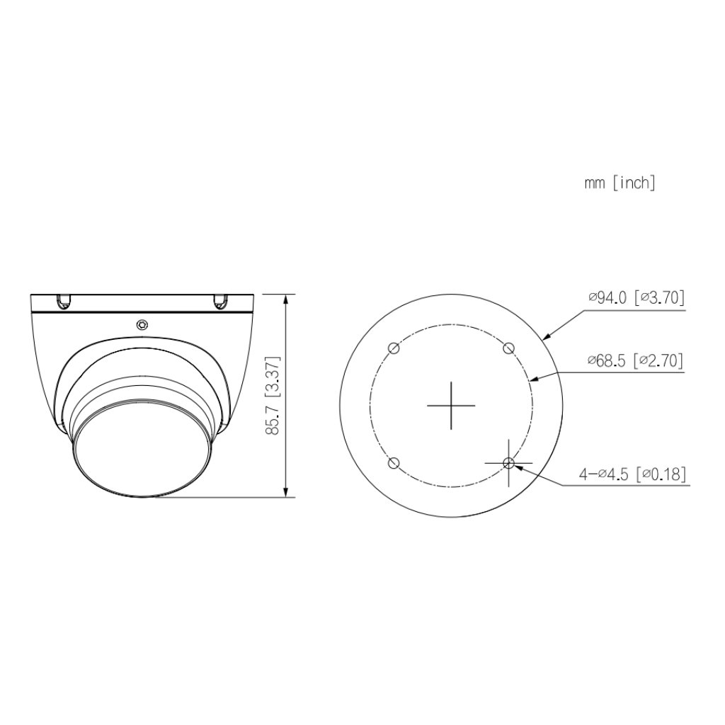 MiniDomo HDCVI 4EN1 5M Iluminación Dual LED30m/IR30m 3.6mm IP67 MIC - Imagen 2