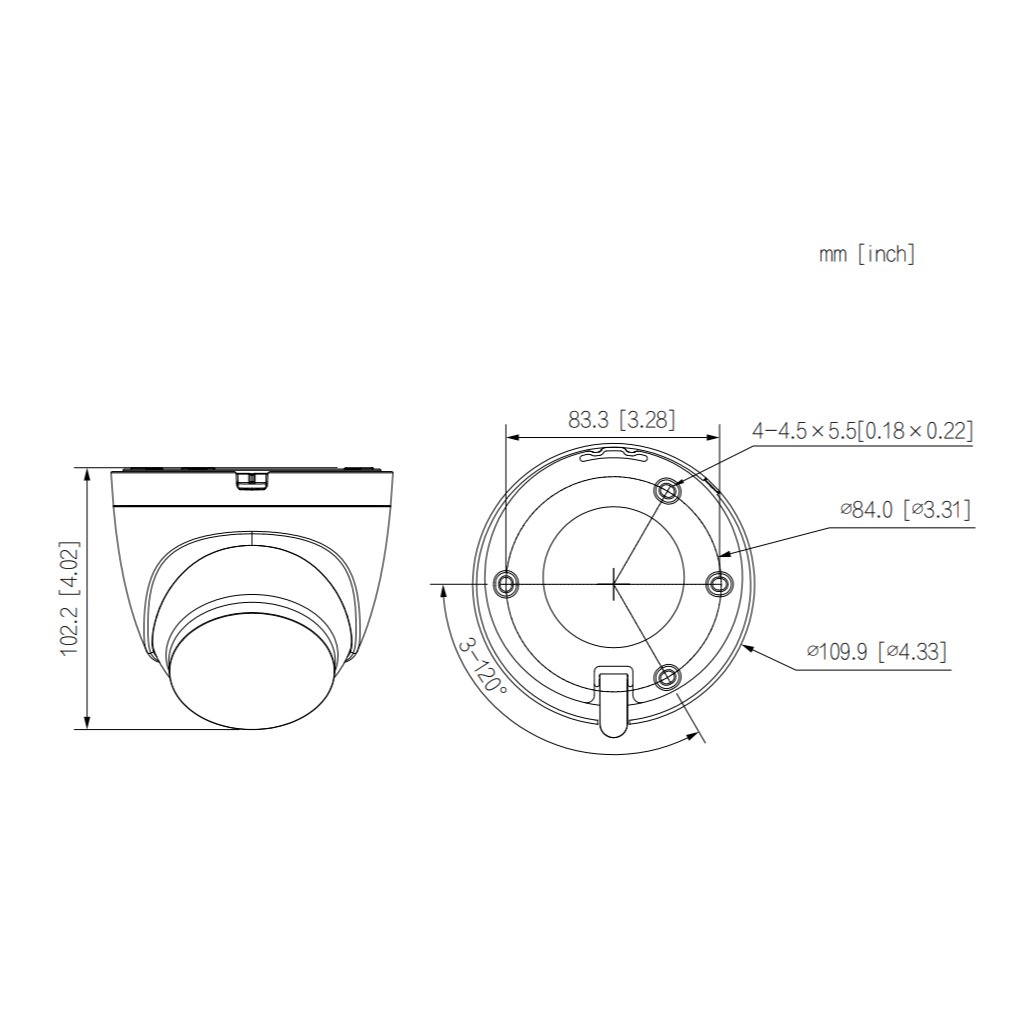 MiniDomo IP H265 5M Iluminación Dual LED30m/IR30m 2.8mm IP67 MIC/Altavoz WiFi AI - Imagen 2