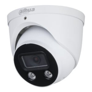 DahuaMiniDomo IP H265 AI 2M DN SMART WDR Starlight Iluminación Dual LED50m/IR50m 2.8mm IP67 PoE SD AUDIO MIC E/S