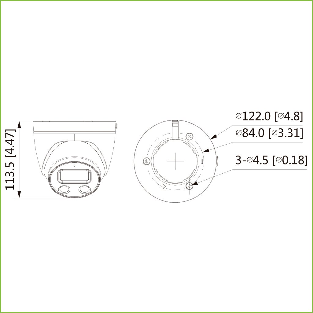 MiniDomo IP H265 AI 5M DN SMART WDR Starlight IR50m + LED LUZ BLANCA 2.8mm IP67 PoE SD AUDIO MIC E/S - Imagen 2