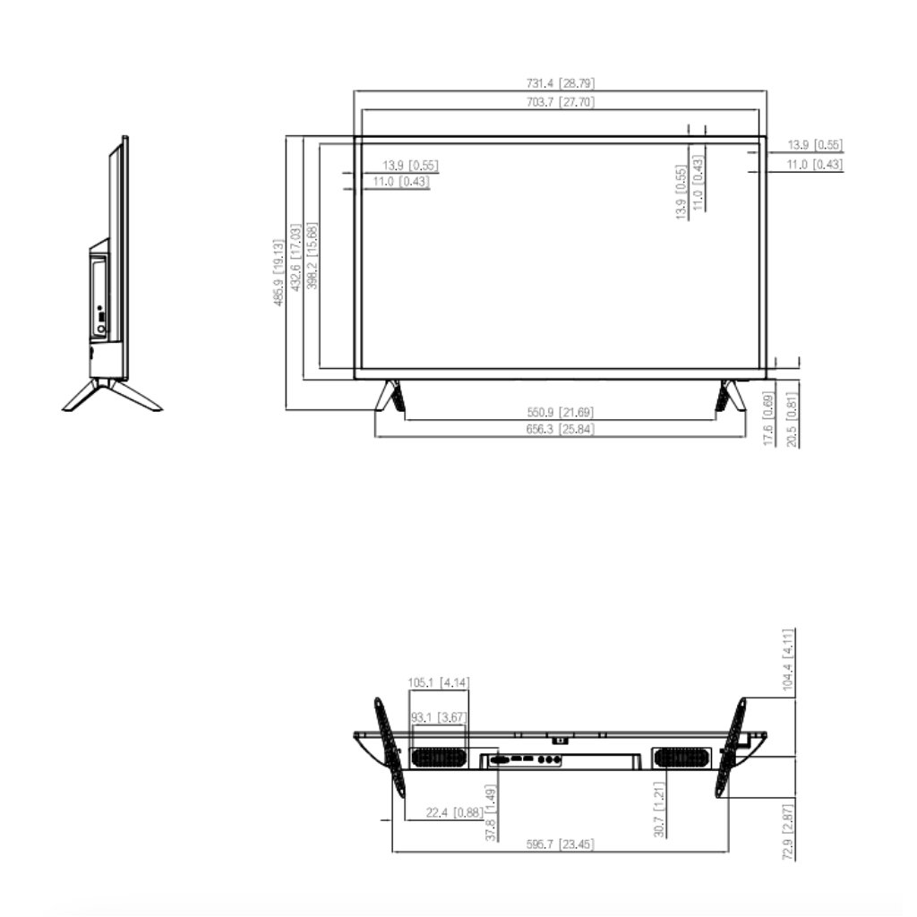 Monitor 32" Dahua para Seguridad 24/7 VGA/HDMI/USB Multimedia 16:9 1080P - Imagen 2