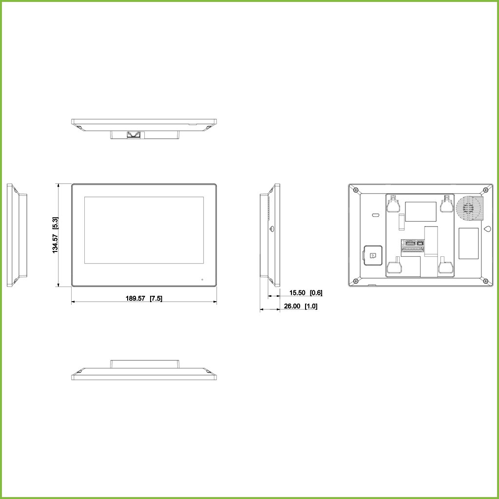 Monitor Android Interior 7" de Superficie para Videoportero IP WiFi Pantalla Táctil PoE SD 8E/1S Alarma Blanco - Imagen 2