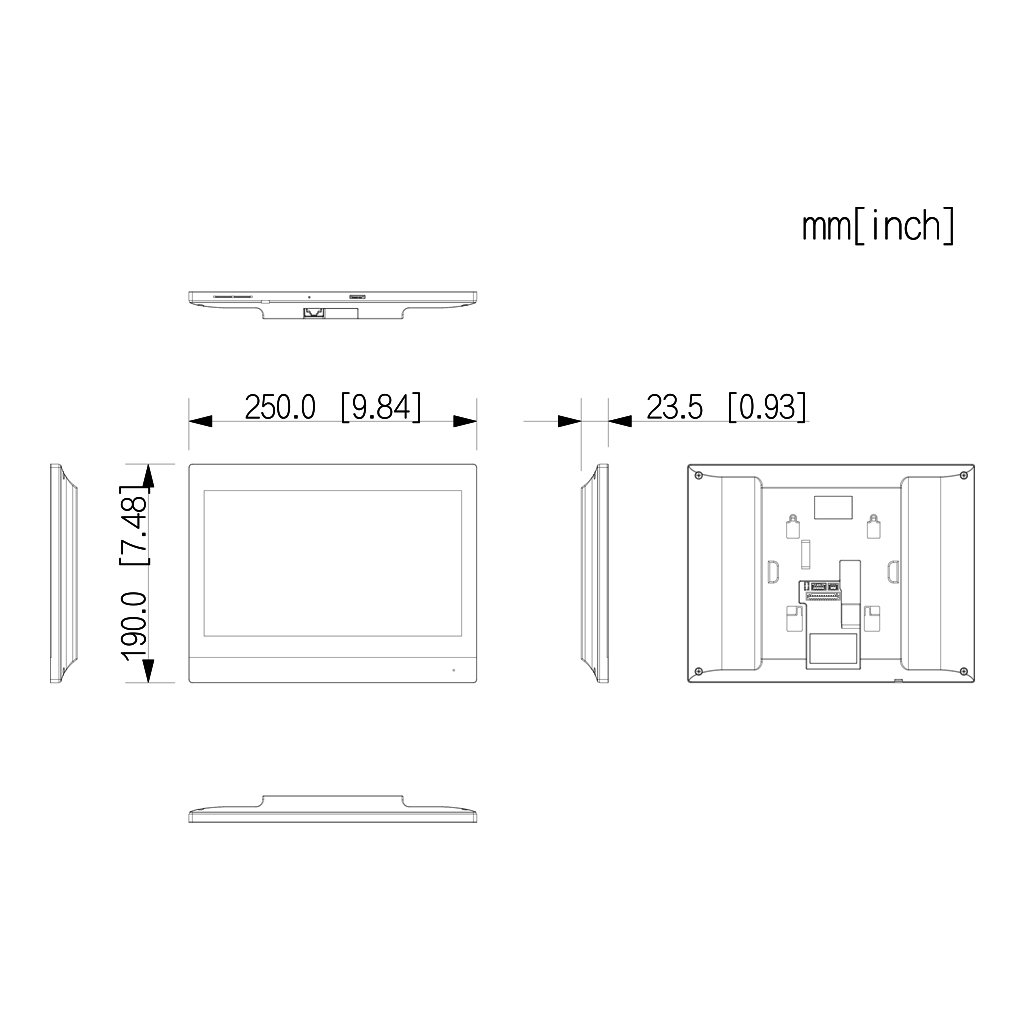 Monitor Interior 10" de Superficie para Videoportero IP Pantalla Táctil SD 6E 1S WiFi PoE - Imagen 2