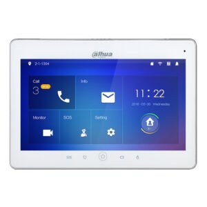 DahuaMonitor Interior 10" de Superficie para Videoportero IP WiFi PoE SD 6E 1S Alarma Blanco