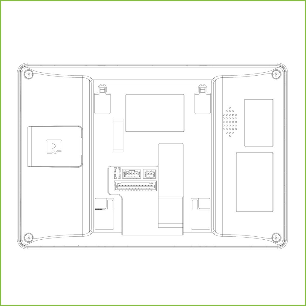 Monitor Interior 7" de Superficie para Videoportero IP Pantalla Táctil PoE SD 6E 1S Alarma Blanco - Imagen 3